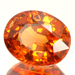 Granato spessartite Mandarino naturale da 1.36 ct, Taglio ovale, VS