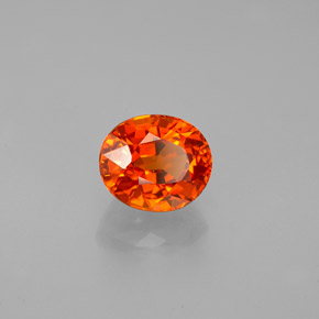 Granato spessartite naturale arancione da 1,37 ct, taglio ovale, VVS