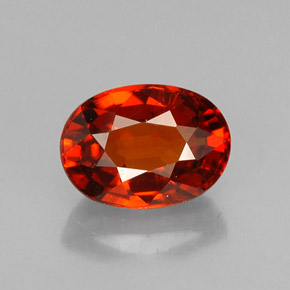 Granato spessartite Mandarino naturale da 1.32 ct, Taglio ovale, VVS-VS
