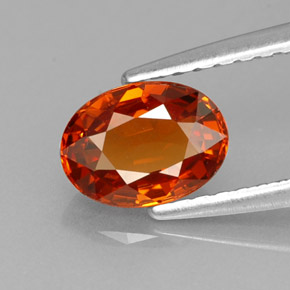 Granato spessartite naturale arancione da 1,26 ct, taglio ovale, VVS