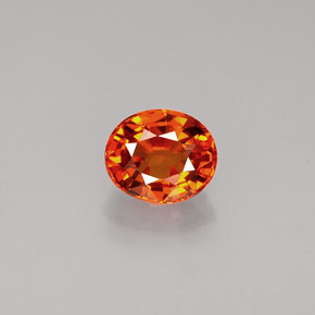 Granato spessartite naturale arancione da 0,91 ct, taglio ovale, VVS