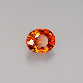 Granato spessartite naturale arancione da 0,91 ct, taglio ovale, VVS