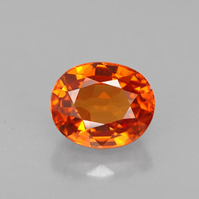 Granato spessartite naturale arancione da 1,43 ct, taglio ovale, VVS-VS