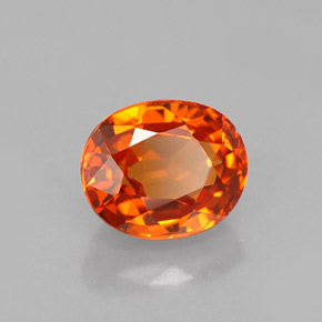 Granato spessartite naturale arancione da 1,43 ct, taglio ovale, VVS-VS