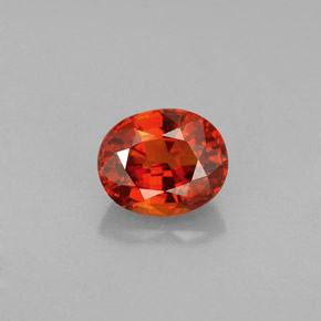 Granato spessartite naturale arancione da 1,50 ct, taglio ovale, VS