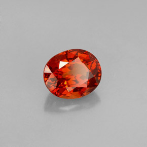 Granato spessartite naturale arancione da 1,50 ct, taglio ovale, VS