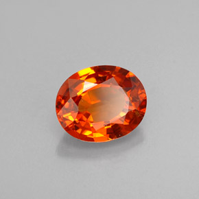 Granato spessartite naturale arancione da 1,08 ct, taglio ovale, VS