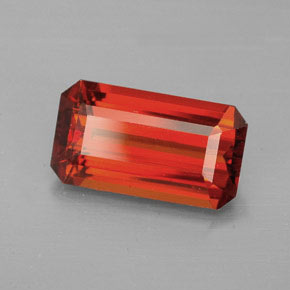 Granato spessartite Arancione rossastra naturale da 3.68 ct, Taglio smeraldo, VVS-VS