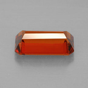 Granato spessartite Arancione rossastra naturale da 3.68 ct, Taglio smeraldo, VVS-VS