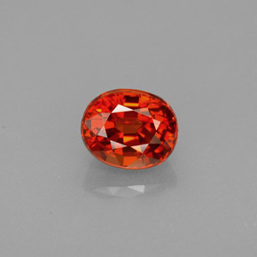 Granato spessartite arancione mandarino naturale da 1,35 ct, taglio ovale, VVS-VS