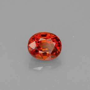 Granato spessartite arancione mandarino naturale da 1,35 ct, taglio ovale, VVS-VS