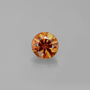 Granato spessartite naturale arancione da 0,34 ct, taglio rotondo, VVS-VS