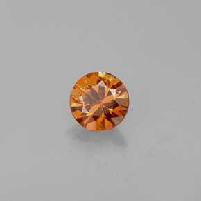 Granato spessartite naturale arancione da 0,34 ct, taglio rotondo, VVS-VS