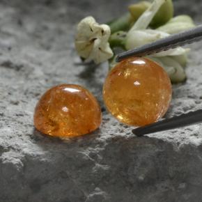 Granato spessartite naturale arancione da 4,44 ct, taglio rotondo, traslucido