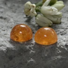 Granato spessartite naturale arancione da 4,44 ct, taglio rotondo, traslucido