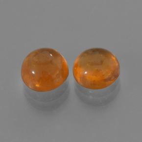 Granato spessartite naturale arancione da 3,25 ct, taglio rotondo, traslucido