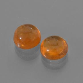 Granato spessartite naturale arancione da 3,25 ct, taglio rotondo, traslucido
