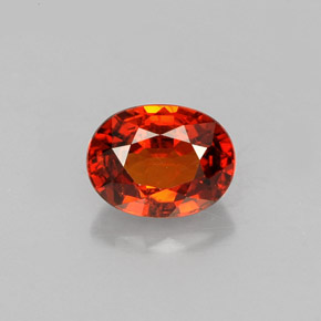 Granato spessartite Mandarino naturale da 1.22 ct, Taglio ovale, VS