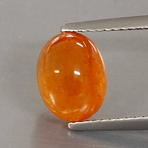 Granato spessartite naturale arancione da 3,98 ct, trasparente, trasparente/traslucido