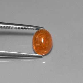 Granato spessartite naturale arancione da 2,45 ct, trasparente, trasparente/traslucido