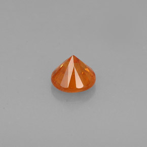 Granato spessartite Arancione naturale da 0.42 ct, Taglio rotondo, VS-SI