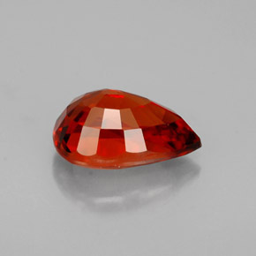 Granato spessartite Arancio rosso naturale da 1.46 ct, Forma a pera, VVS-VS