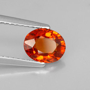 Granato spessartite naturale arancione da 1,29 ct, taglio ovale, VVS-VS