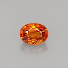 Granato spessartite naturale arancione da 1,43 ct, taglio ovale, VVS-VS