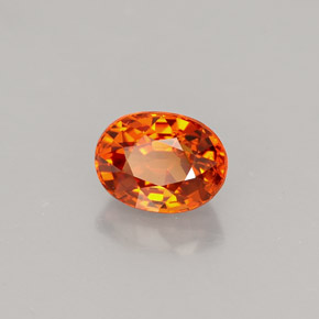 Granato spessartite naturale arancione da 1,43 ct, taglio ovale, VVS-VS