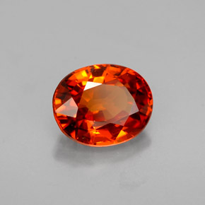 Granato spessartite Mandarino naturale da 1.36 ct, Taglio ovale, VVS-VS