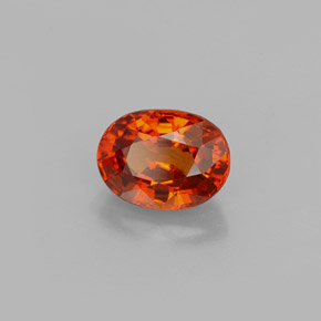 Granato spessartite naturale arancione da 1,37 ct, taglio ovale, VVS-VS