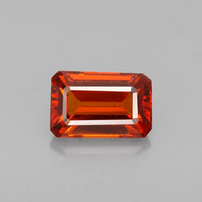 Granato spessartite naturale arancione da 1,15 ct, taglio smeraldo, VVS-VS