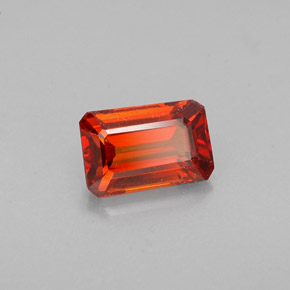 Granato spessartite naturale arancione da 1,15 ct, taglio smeraldo, VVS-VS