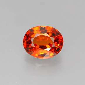 Granato spessartite naturale arancione da 1,31 ct, taglio ovale, VVS-VS