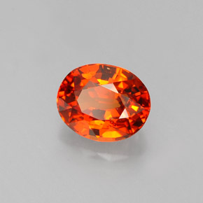 Granato spessartite naturale arancione da 1,31 ct, taglio ovale, VVS-VS