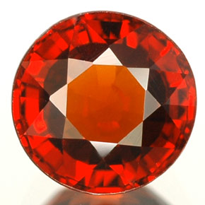 Granato spessartite Arancio rosso naturale da 1.63 ct, Taglio rotondo, VVS-VS