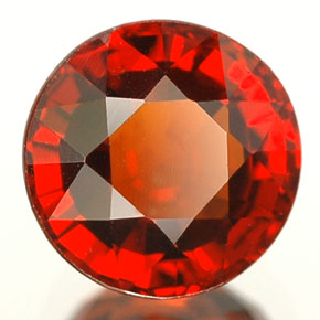 Granato spessartite Arancio rosso naturale da 1.63 ct, Taglio rotondo, VVS-VS