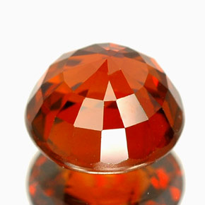 Granato spessartite Arancio rosso naturale da 1.63 ct, Taglio rotondo, VVS-VS