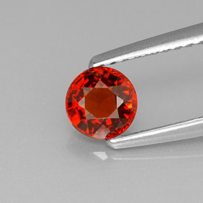 Granato spessartite naturale arancione da 0,80 ct, taglio rotondo, VVS