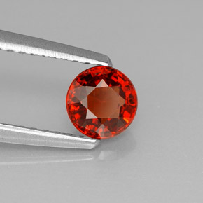 Granato spessartite naturale arancione da 0,80 ct, taglio rotondo, VVS