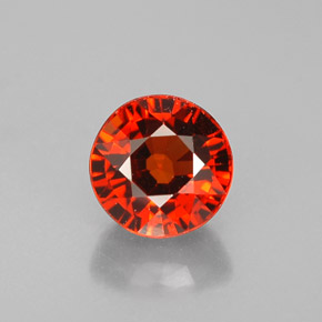 Granato spessartite naturale arancione da 0,96 ct, taglio rotondo, VVS-VS