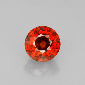 Granato spessartite naturale arancione da 0,85 ct, taglio rotondo, VS