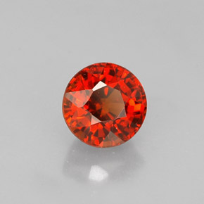 Granato spessartite naturale arancione da 0,85 ct, taglio rotondo, VS