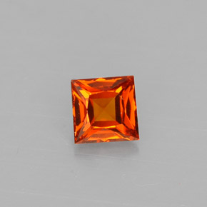Granato spessartite Mandarino naturale da 0.57 ct, Quadrato, VVS