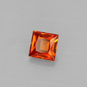 Granato spessartite Mandarino naturale da 0.57 ct, Quadrato, VVS