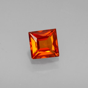 Granato spessartite Mandarino naturale da 0.62 ct, Quadrato, VVS-VS