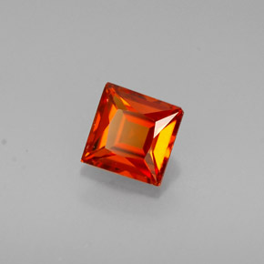 Granato spessartite Mandarino naturale da 0.62 ct, Quadrato, VVS-VS