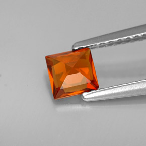 Granato spessartite Mandarino naturale da 0.62 ct, Quadrato, VVS-VS