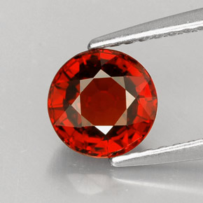 Granato spessartite naturale arancione da 1,42 ct, taglio rotondo, VVS