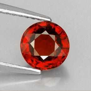 Granato spessartite naturale arancione da 1,42 ct, taglio rotondo, VVS